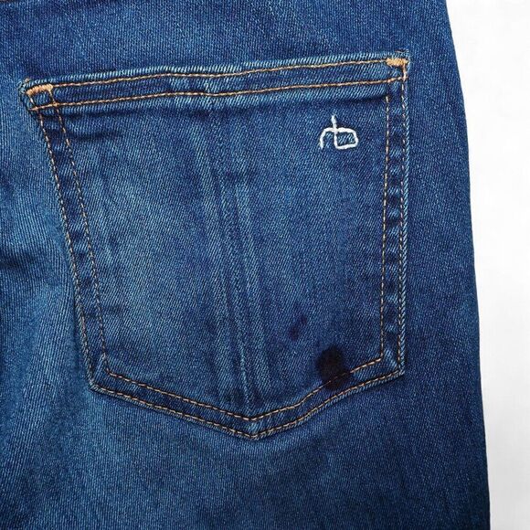 Rag & Bone 10 Inch Skinny Dark Wash Jeans W1532K089AST Women's 25 - Picture 14 of 14